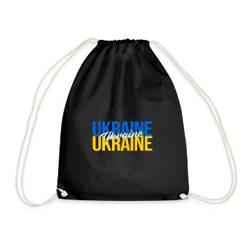 Ukraine - Turnbeutel - Schwarz - Vorne