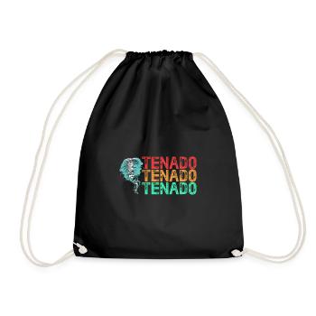 Tornado Birthday Children's Birthday Party - Drawstring Bag - black - Front
