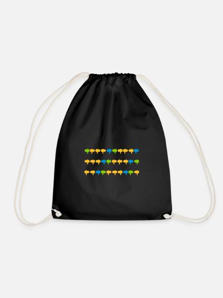 signposts direction left right - Drawstring Bag - black