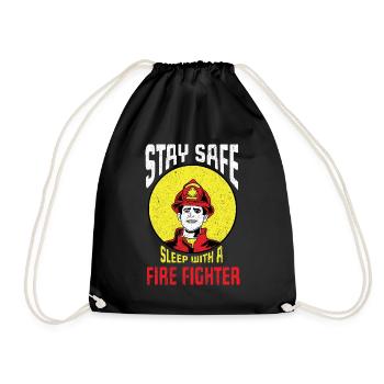 Firefighter Firefighter Firefighter - Drawstring Bag - black - Front