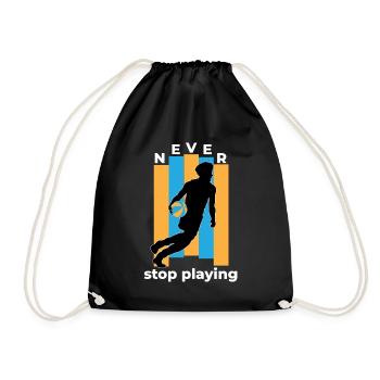 Basketball Basketball Player Basket Throwing Dunken - Drawstring Bag - black - Front
