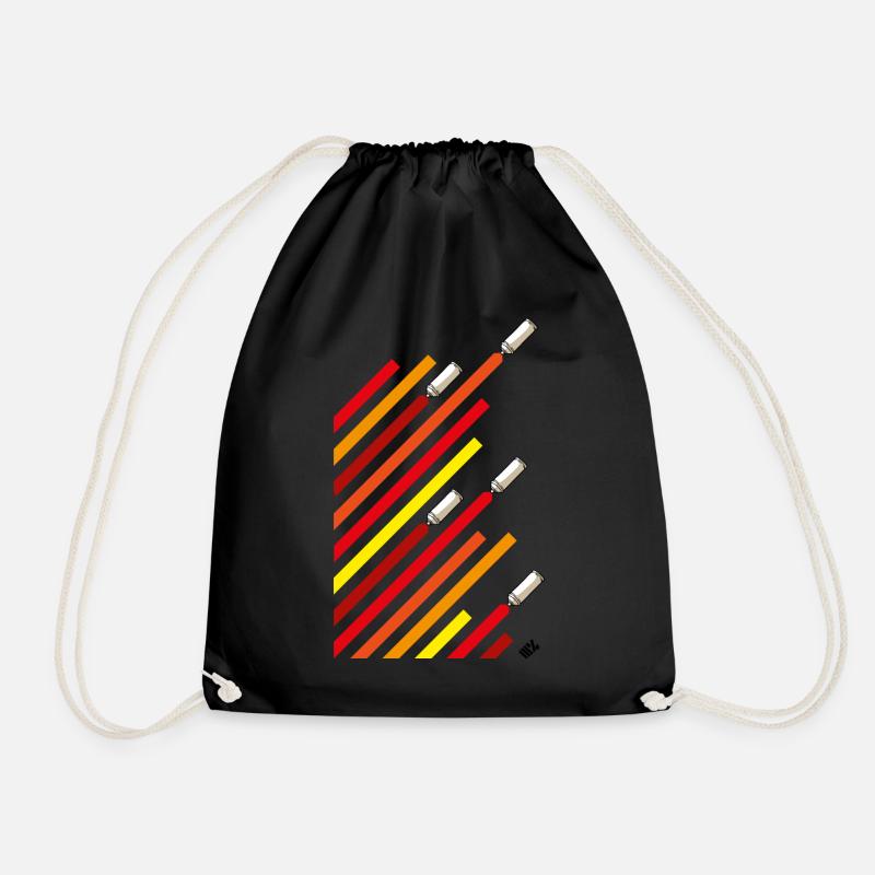 Cans and stripes - Drawstring Bag - black