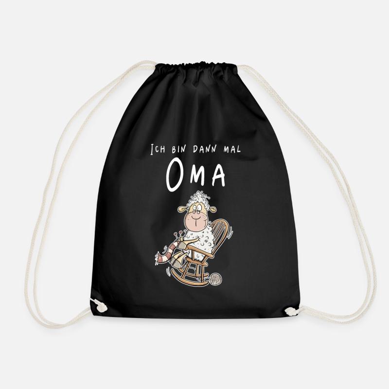 Ich Bin Dann Mal Oma I Enkel I Enkelkind - Turnbeutel - Schwarz
