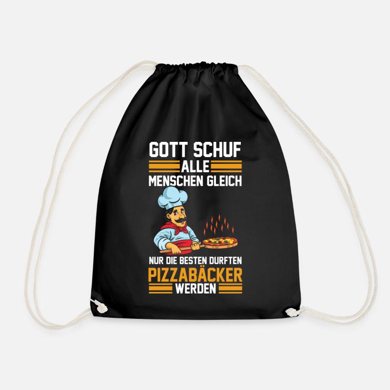 Pizzabäcker Italienisches Restaurant Geschenk - Turnbeutel - Schwarz