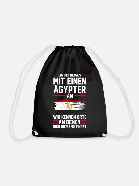 Ägypter Ägypten Ägyptische Flagge Geschenk - Turnbeutel - Schwarz