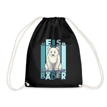 winterbader eisbär ice cool eisbader cold stripes - Turnbeutel - Schwarz - Vorne