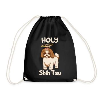 Holy Shih tzu. Hunde Rasse Engel Süß Hund - Turnbeutel - Schwarz - Vorne