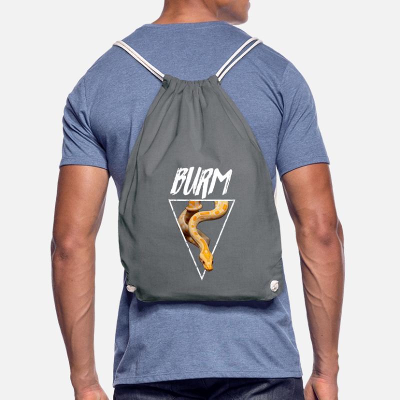 Albino Burmese Python Snake Owner Drawstring Bag