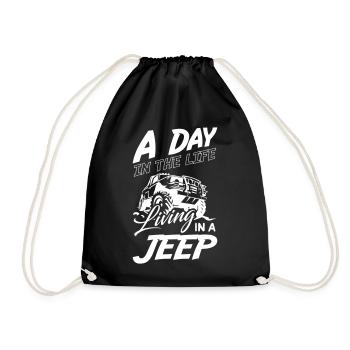 Une journée dans ma vie à vivre dans une - Sac de sport léger - noir - Devant