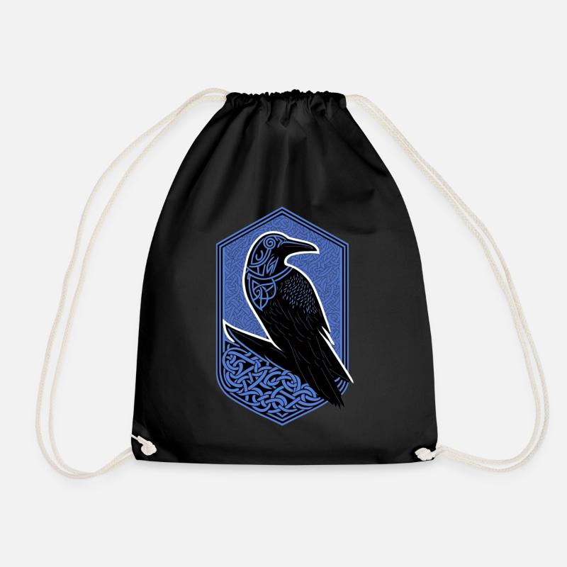 Odin's Raven - Drawstring Bag - black
