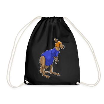 Kangaroo American Football Sports - Drawstring Bag - black - Front