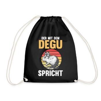 Der mit dem Degu spricht - Turnbeutel - Schwarz - Vorne