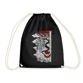 Navire viking Viking Captain Warrior Boat - Sac de sport léger - noir - Devant