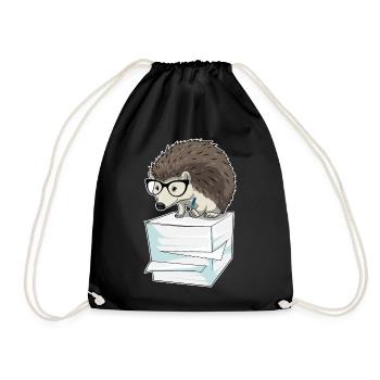 Bureau de la pile de papier du secrétaire hérisson - Sac de sport léger - noir - Devant