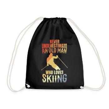 Ne sous-estimez jamais un vieux skieur - Sac de sport léger - noir - Devant