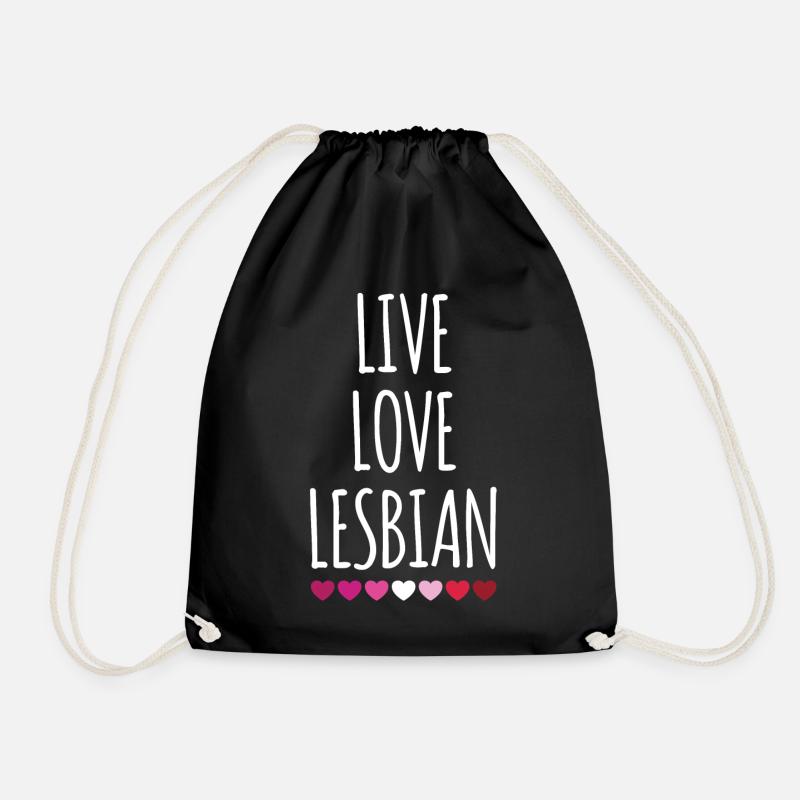 Leben. Liebe. Lesbe. - Turnbeutel - Schwarz