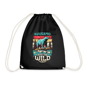 Kuusamo Finland Into The Wild #3 - Drawstring Bag - black - Front