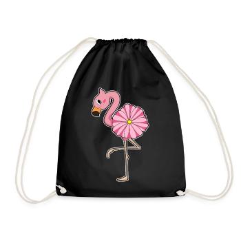 Fleur de flamant rose - Sac de sport léger - noir - Devant