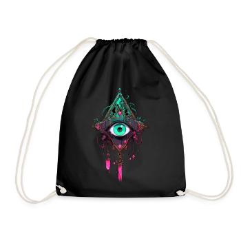 Dreamcatcher #1 - Drawstring Bag - black - Front