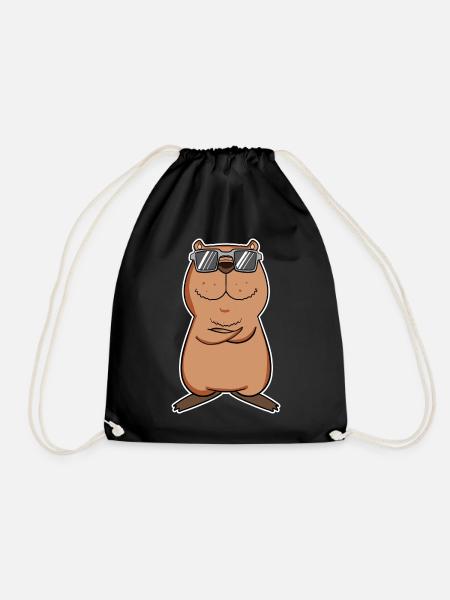 Capybara - Turnbeutel - Schwarz