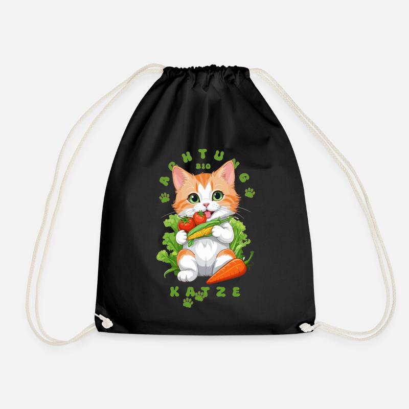 Bio Katze - Turnbeutel - Schwarz