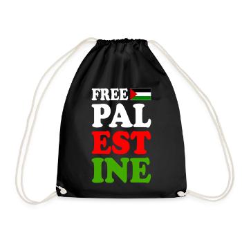 Free palestine - Drawstring Bag - black - Front