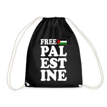 Free palestine - Sac de sport léger - noir - Devant