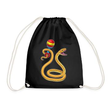 Serpent musicien hochet musique - Sac de sport léger - noir - Devant