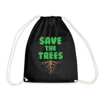 Save The Trees Environmental Lover - Drawstring Bag - black - Front