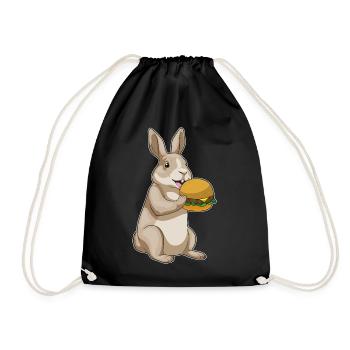 Bunny Cheeseburger - Drawstring Bag - black - Front