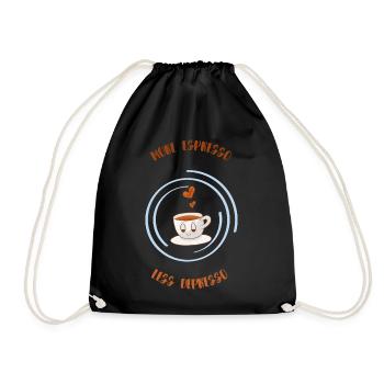 Espresso, Café, Café, Latte, Idée cadeau, Fun - Sac de sport léger - noir - Devant