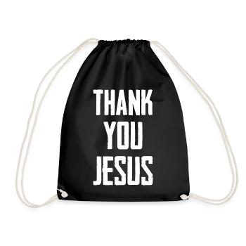 Thank You Jesus - Drawstring Bag - black - Front