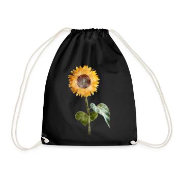 Tournesol - Aquarelle - Sac de sport léger - noir - Devant