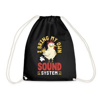 Public Fart Funny Inappropriate - Drawstring Bag - black - Front