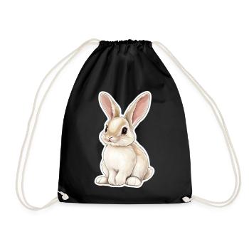 Hase - Turnbeutel - Schwarz - Vorne