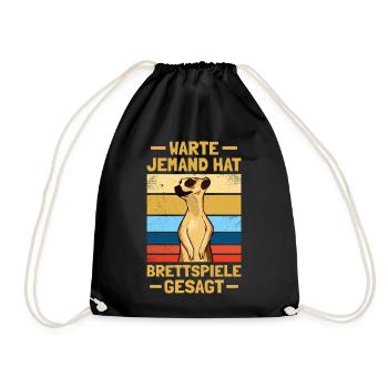 Someone has board games board game - Drawstring Bag - black - Front