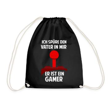 Gamer Gamer Nerd Father Saying Father's Day Funny - Drawstring Bag - black - Front