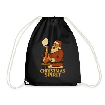 christmas spirit - Drawstring Bag - black - Front