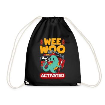 Wee Woo Squad Fire Tiny Feuerwehrmann - Turnbeutel - Schwarz - Vorne