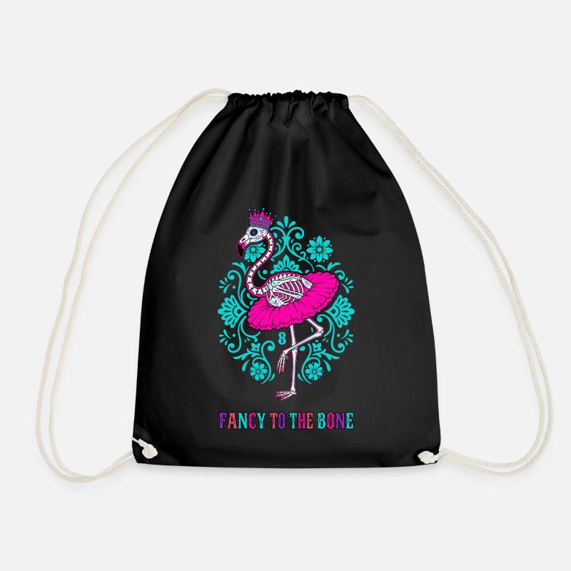 Fancy To The Bone 8-års fødselsdagsflamingo - Sportstaske - sort