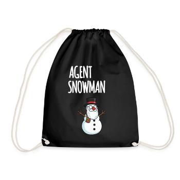 Agent Snowman - Turnbeutel - Schwarz - Vorne