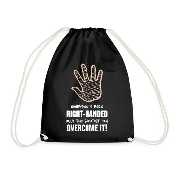 Left Handed Only The Smartest Overcome Design - Turnbeutel - Schwarz - Vorne
