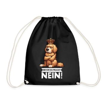 Avant de demander à Goldie Goldies Golden Retriever - Sac de sport léger - noir - Devant