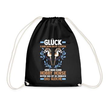 Steckenpferd Hobbyhorse Hobby Horsing - Turnbeutel - Schwarz - Vorne