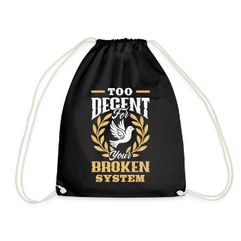 radicalized by fundamental - Drawstring Bag - black - Front