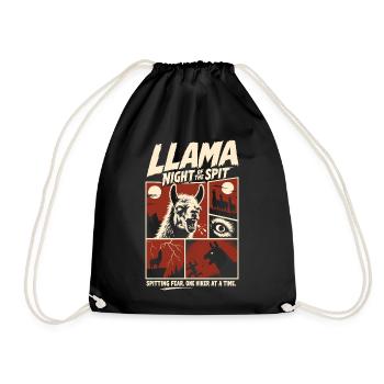 Llamas No Drama Just Llamas Horror - Drawstring Bag - black - Front
