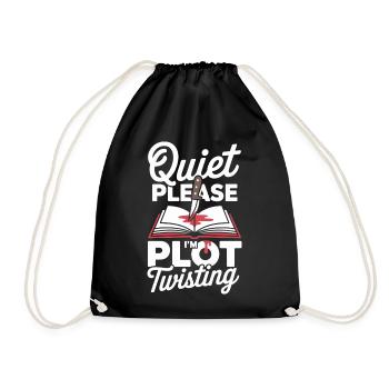 Psychological Thriller Readers Crime Books Literature - Drawstring Bag - black - Front