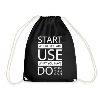 Do_what_you_can - Turnbeutel - Schwarz - Vorne