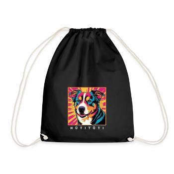 Hütitüti - Dog Merch foreveryone - Hütehund - Turnbeutel - Schwarz - Vorne