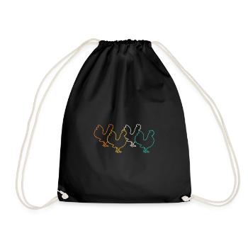 Chicken Rooster - Drawstring Bag - black - Front